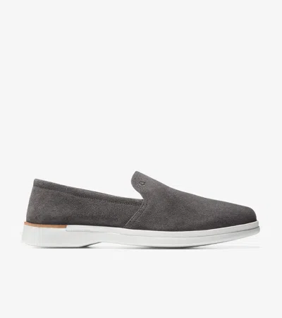Cole Haan Grand Ambition C35491 Loafer Men's Grey Pinstripe Suede Slip-on Mapp30 In Gray