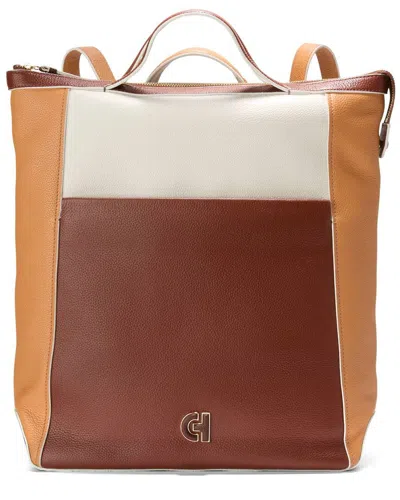 Cole Haan Grand Ambition Large Leather Backpack In Brown