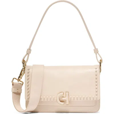 Cole Haan Grand Ambition Mini Leather Shoulder Bag In Beige