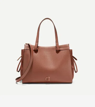 Cole Haan Grand Ambition Side-cinch Satchel In Dark Sequoia