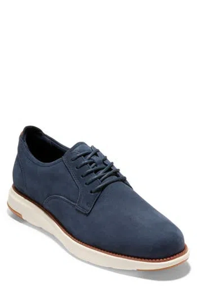 Cole Haan Grand Atlantic Derby In Navy Blazer Nubuck/ivory