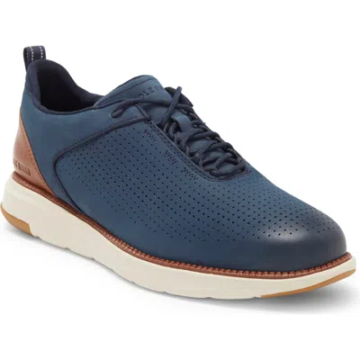 Cole Haan Grand Atlantic Perforated Sneaker In Navy Blazer Nubuck