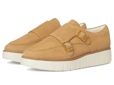 Cole Haan Grand City Platform Monk Strap In Brown