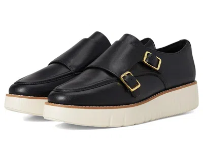 Cole Haan Grand City Platform Monk Strap In Black