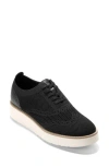 Cole Haan Originalgrand Platform Stitchlite Oxford In Black Knit/ivory