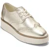 Cole Haan Grand City Platform Oxford Derby In Metallic