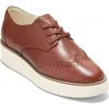 Cole Haan Grand City Platform Oxford Derby In Dark Cuoio
