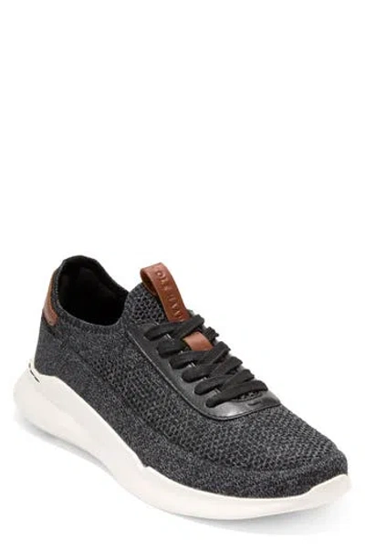Cole Haan Grand Crosscourt Daily Stitchlite Sneaker In Black/british Tan/ivory