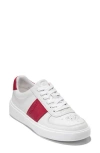 Cole Haan Grand Crosscourt Della Sneaker In White/rio Red