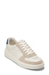 Cole Haan Grand Crosscourt Della Sneaker In Ivory/oat Suede/dutch Blue