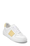 Cole Haan Grand Crosscourt Della Sneaker In White/pale Banana/white