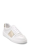 Cole Haan Grand Crosscourt Della Sneaker In White/soft Gold