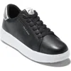 Cole Haan Grand Crosscourt Joy Platform Sneaker In Black/silver Metallic