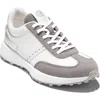 Cole Haan Grand Crosscourt Meadow Sneaker In White Mesh/grey Leather