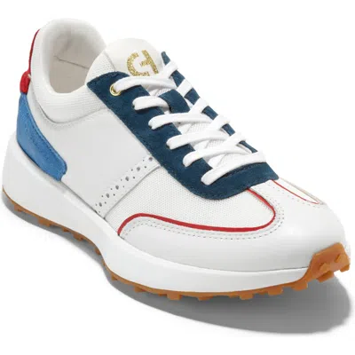 Cole Haan Grand Crosscourt Meadow Sneaker In White/marine Blue