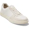 Cole Haan Grand Crosscourt Modern Perforated Sneaker In Ivory/silver Birch