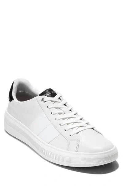 Cole Haan Grand Crosscourt Premier Sneaker In White Black