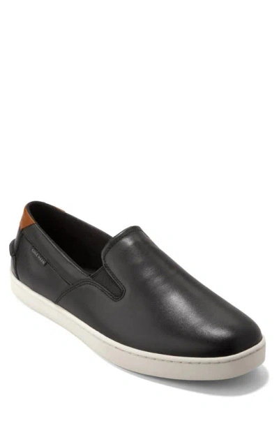 Cole Haan Grand Crosscourt Slip-on In Black-ivory