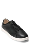 Cole Haan Grand Crosscourt Ii Leather Sneaker In Black Leather/white