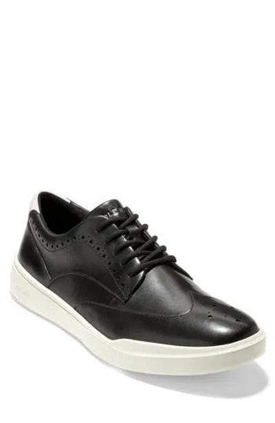 Cole Haan Grand Crosscourt Wingtip Sneaker In Black/black