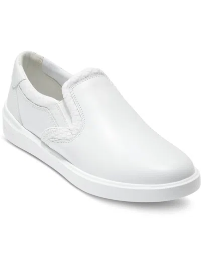Cole Haan Grand Crosscourt Womens Leather Slip On Fashion Sneakers In White
