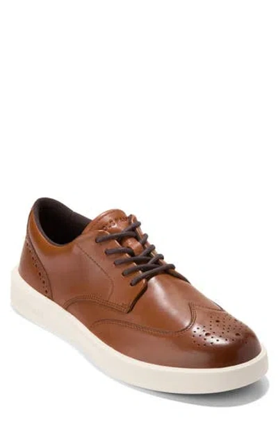 Cole Haan Grand Daily Wingtip Sneaker In British Tan/dark Chocolate