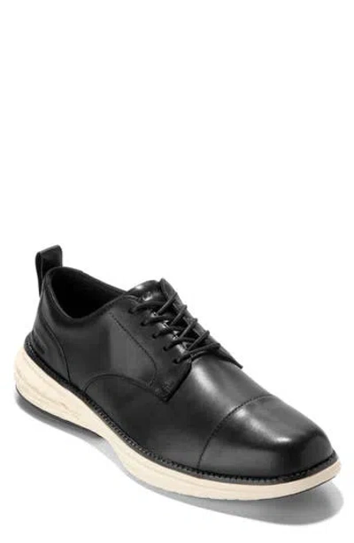 Cole Haan Grand Hurrion Cap Toe Derby In Black/ivory