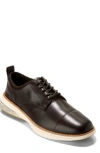 Cole Haan Grand Hurrion Cap Toe Derby In Dark Chocolate/ivory