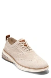 Cole Haan Grand Hurrion Wingtip Oxford In Birch/leather Sesame/ivory