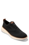 Cole Haan Grand Hurrion Stitchlite Wing Oxford In Black/ivory/british Tan