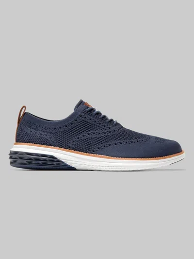 Cole Haan Grand Hurrion Stitchlite Wingtip Oxfords In Blue