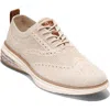 Cole Haan Grand Hurrion Wingtip Oxford In Birch/leather Sesame/ivory