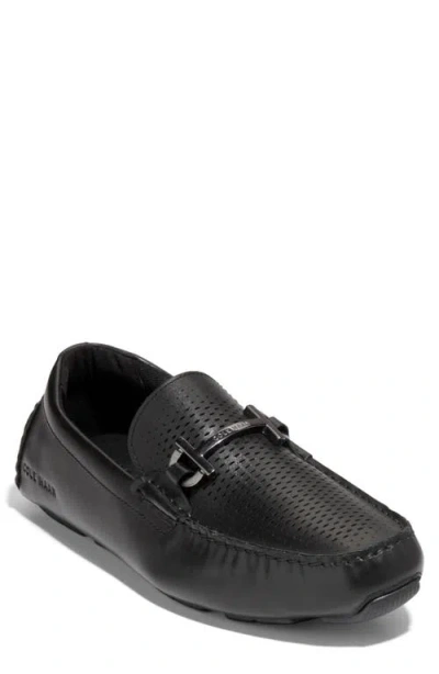 Cole Haan Grand Laser Bit Driving Loafer In Black/black