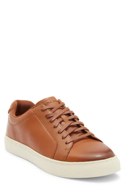 Cole Haan Grand Series Jensen Leather Low Top Sneaker In Brown