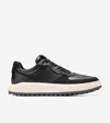 Cole Haan Mens Grey Mixed Grandprø Crossover Leather Trainers Eur 42 / 8 Uk In Black-ivory