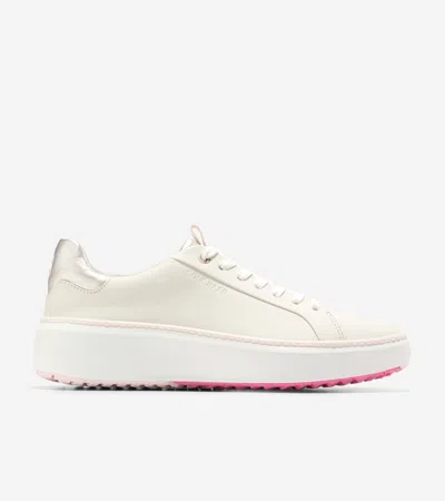 Cole Haan Grandprø Topspin Golf In Silver Birch-optic White