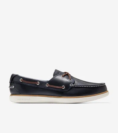 Cole Haan Grandprø Windward Boat Shoe In Navy Blazer-madeira-ivory