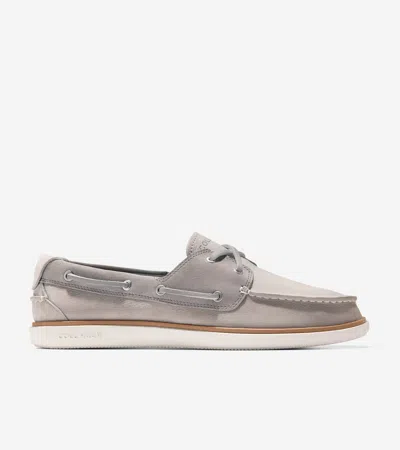 Cole Haan Grandpro Windward Boat Shoe In Paloma-dove-ivory