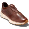 Cole Haan Grandpro Ashland Laser Perforated Sneaker In Acorn/madeira/ivory