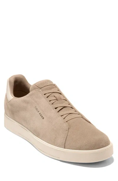 Cole Haan Grandpro Luxe Low Top Sneaker In Birch Beige Suede