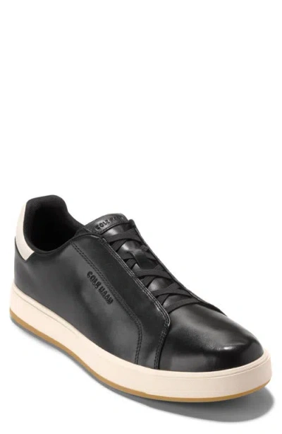 Cole Haan Grandpro Luxe Slip-on Sneaker In Black/ivory