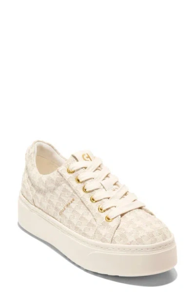 Cole Haan Grandpro Max Platform Sneaker In Ivory Text