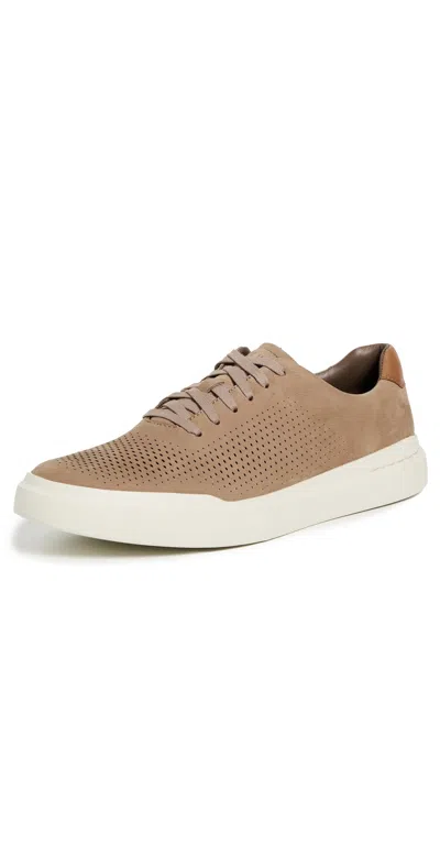 Cole Haan Grandpro Rally Laser Cut Sneakers Irish Coffee Nubuck/golden H In Multi