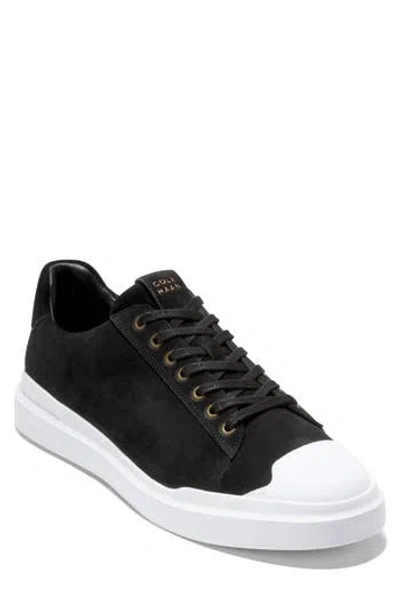 Cole Haan Grandpro Rally Sneaker In Black Suede/white