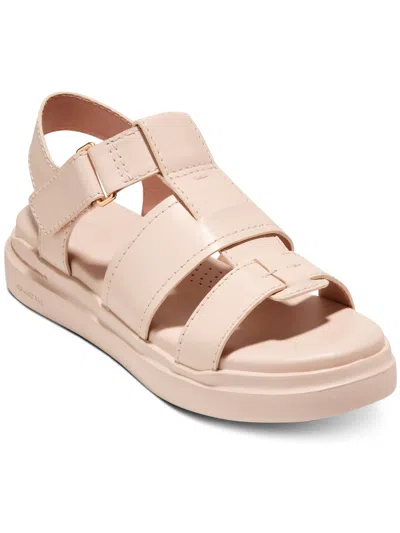 Cole Haan Grandpro Rally Womens Faux Leather Strappy Fisherman Sandals In Beige