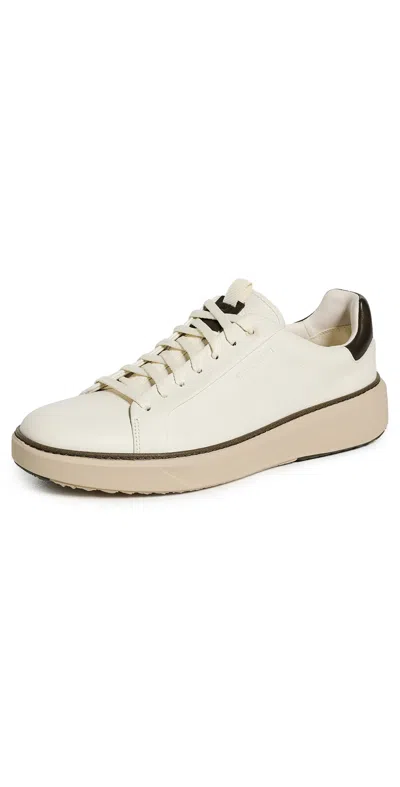 Cole Haan Grandpro Topspin Golf Shoes Ivory Wp/ch Deep Olive In Brown