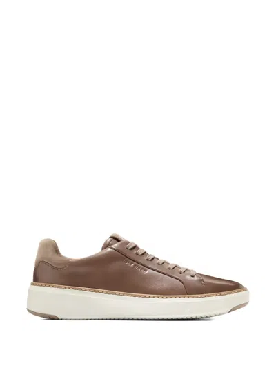 Cole Haan Grandpro Topspin Leather Sneakers In Brown