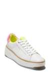 Cole Haan Grandpro Topspin Platform Sneaker In Optic White Tumbled