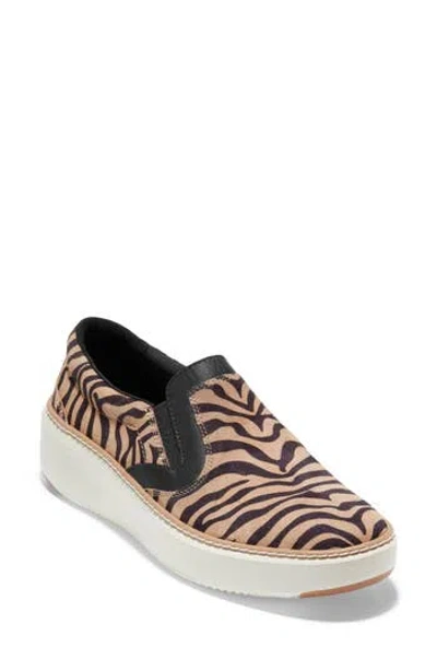 Cole Haan Grandpro Topspin Slip-on Sneaker In Tiger Suede/ivory