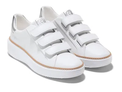 Cole Haan Grandpro Topspin Triple Strap Sneakers In White